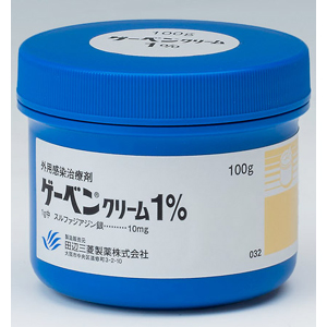 Geben磺胺嘧啶银 乳膏1%：100g